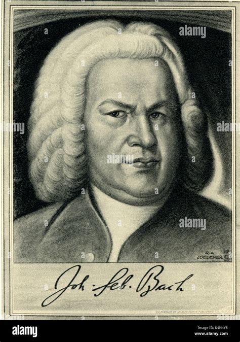 Johann Sebastian Bach- portrait. German composer & organist, 1685-1750 ...