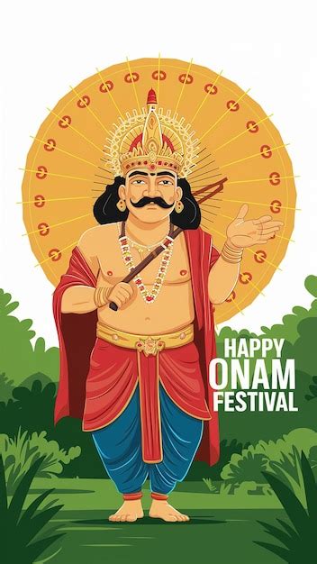 Illustration Of Mahabali Holding Umbrella In Their Hand At The Event Of