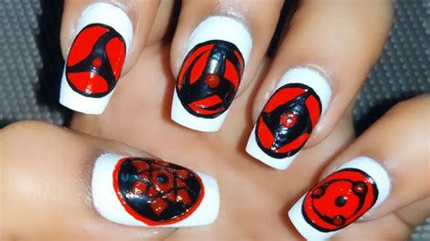 Naruto Sharingan Eyes Nail Art Design Nail Art 2020 Youtube