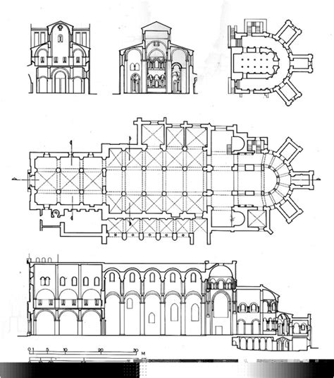 Romanesque Architecture Of Saint Philibert De Tournus Bourgogne France