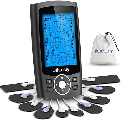 Dual Channel Tens Ems Unit 24 Modes Muscle Stimulator With 10 Pads