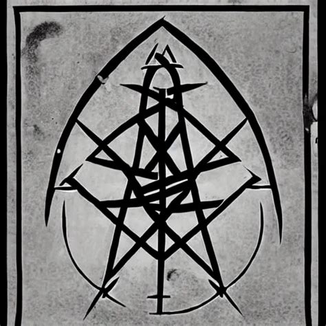 Sigil Magick Sigils Carved Into Wall Demonic Stable Diffusion