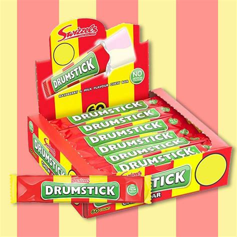 60x Swizzels Drumstick Chew Bars Retro Sweets Snack Saver