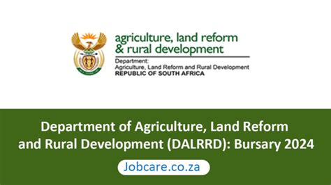 Department Of Agriculture Land Reform And Rural Development Dalrrd