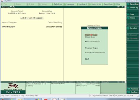 Explain Tally Screen Components With Diagram Screen Componen