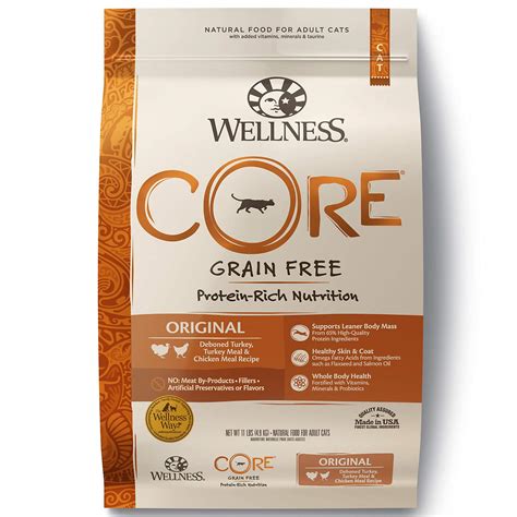 WELLNESS CORE Natural Grain Free Dry Cat Food, Original Turkey ...