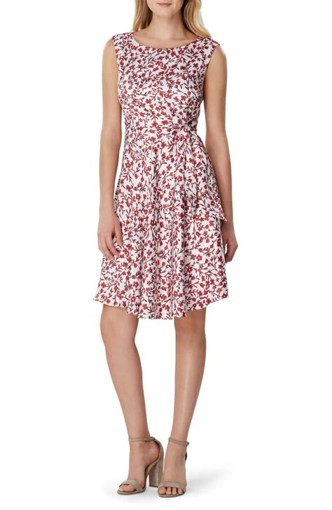 Tahari Floral Print Fit And Flare Dress Nordstrom Fit Flare Dress