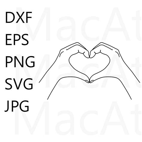 Hand Heart Svg Cute Hands Valentines Adorable I Love You Dxf Eps Etsy