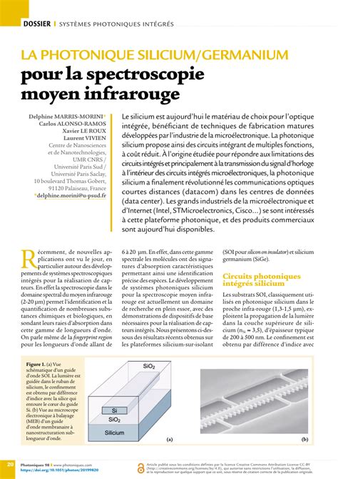 PDF La Photonique Silicium Germanium Pour La Spectroscopie Moyen