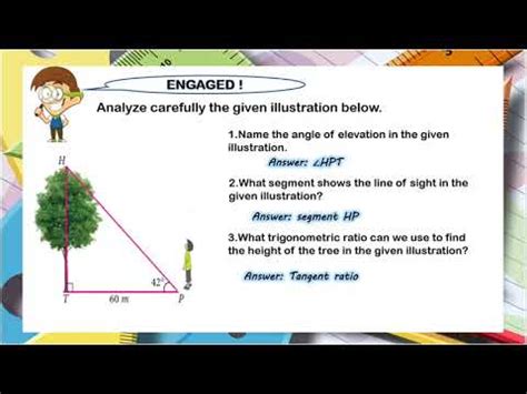 Solve Problems Involving Angles Of Elevation Youtube