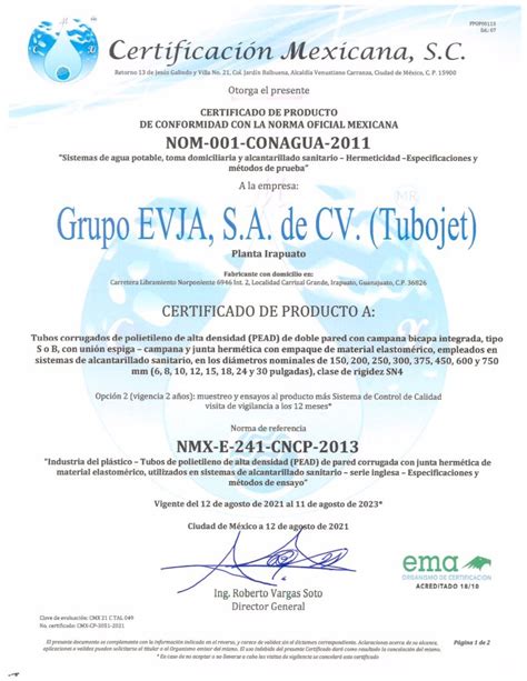 Certificados TuboJet