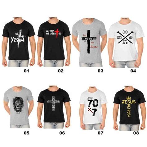 Kit Camisetas Evang Lica Crist Gospel Jesus Deus Cruz F