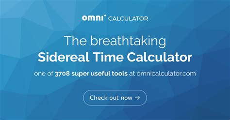 sidereal time calculator