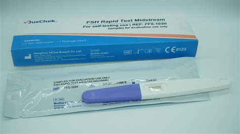 Woman Home Use Follicle Stimulating Hormone Fsh Rapid Test Midstream