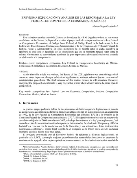 Brev Sima Explicaci N Y An Lisis De Las Reformas A La Ley Federal De