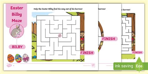 Easter Bilby Differentiated Maze Activity Teacher Made