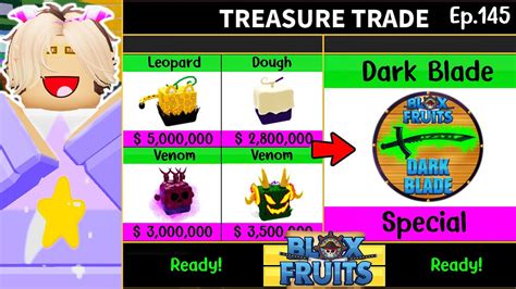 Roblox Blox Fruits เอา4ผลโหด ไปแลกดาบโยรุ จะมีใครยอมแลกไหม แลกผลถาวร Dark Blade Ep 145