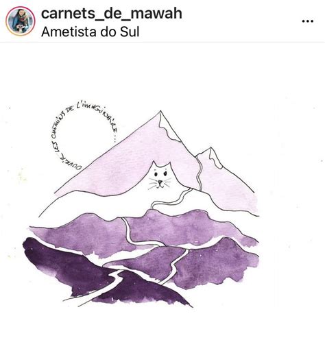 A Drawing Of A Mountain With A Cat On It S Face And The Words Caranets