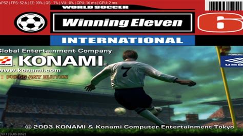 World Soccer Winning Eleven 6 International Ps2 Test On Damon Ps2 Pro