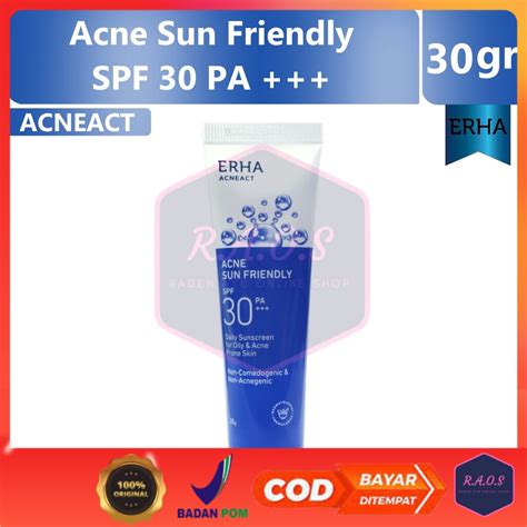 Jual ERHA AcneAct Acne Sun Friendly SPF 30 PA 30gr Shopee Indonesia