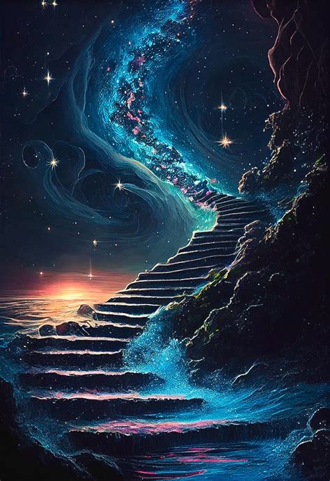 Stairway Mixed Media Stairway To Heaven By Sampad Art In 2023