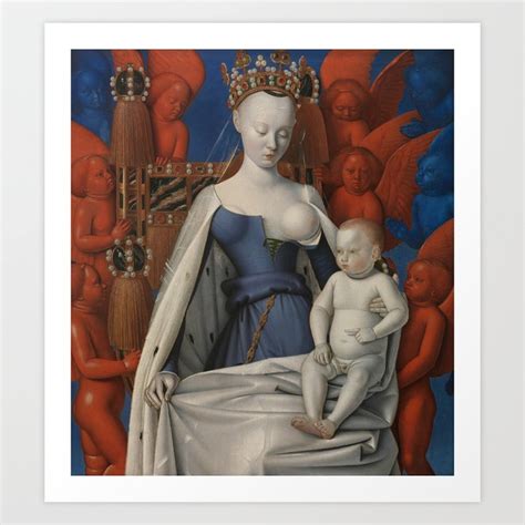 Madonna Surrounded By Seraphim And Cherubim By Jean Fouquet Art Print