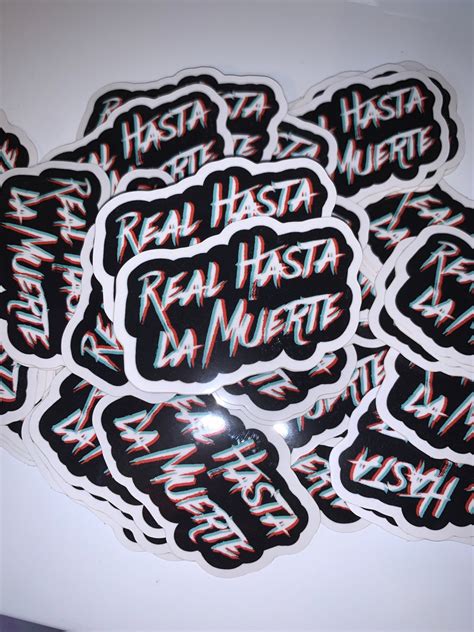 Real Hasta La Muerte Sticker Anuel AA Waterproof Vinyl Etsy