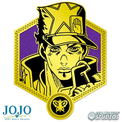 Jojo S Bizarre Adventure Stone Ocean Golden Jotaro Kujo Enamel Pin