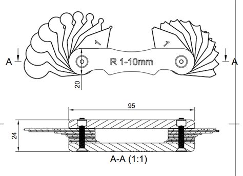 Radius gauge 1-10mm by Jaha | Download free STL model | Printables.com