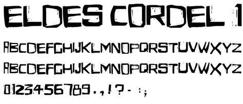 Eldes Cordel 1 Font Fancy Cartoon Pickafont