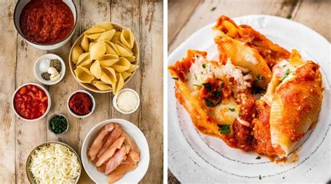 Chicken Parmesan Stuffed Shells Recipe Dinner Then Dessert