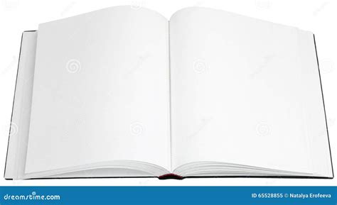 Libro Abierto Con Las Páginas En Blanco En Un Fondo Blanco Imagen de