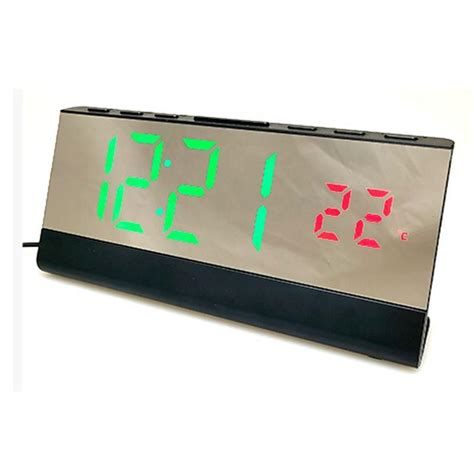 New Design Creative Digital Led Mirror Alarm Clock With Thermometer