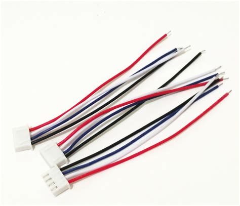 10 Set Mini Micro Jst Xh 254mm 4 Pin Connector Plug With 24awg 1007 Wires 15cm Ebay