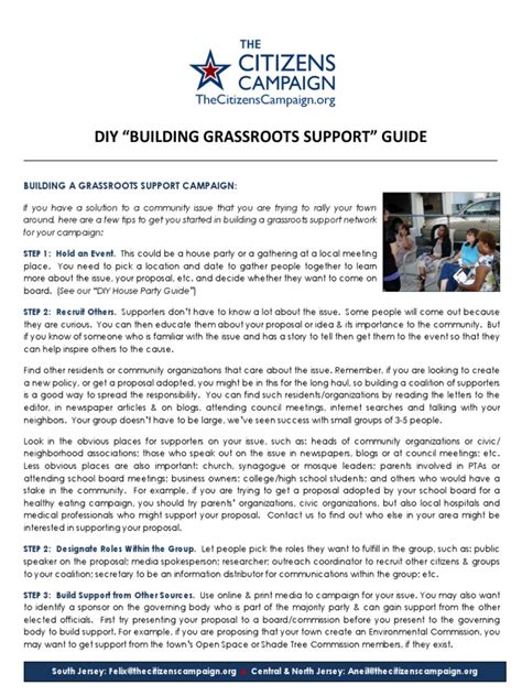 Pdf Diy Build A Grassroots Campaign Guide Dokumentips