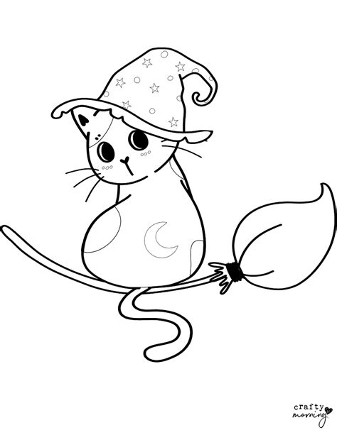 Halloween Cat Coloring Page Free Printables Coloring Home