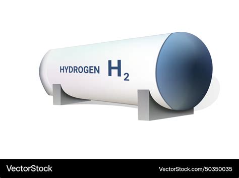 Hydrogen Storage Tank H2 Green Energy Ans Ecology Vector Image