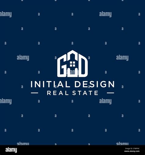 Initial Letter GD Monogram Logo With Abstract House Shape Simple And