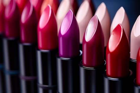 Premium Photo Lipsticks In Line With Different Color Generative Ai