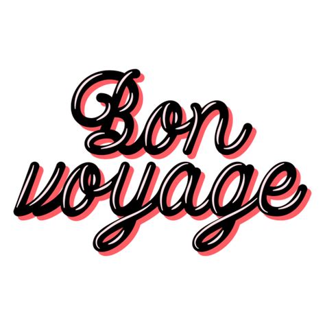 Bon Voyage Glossy Sign Png And Svg Design For T Shirts