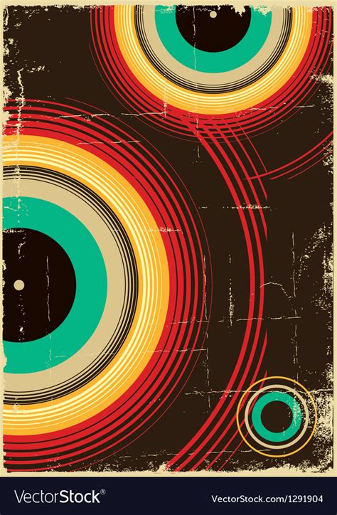 Vintage poster retro background on old paper Vector Image