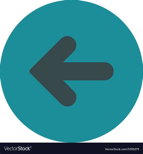 Arrow Left Flat Soft Blue Colors Round Button Vector Image