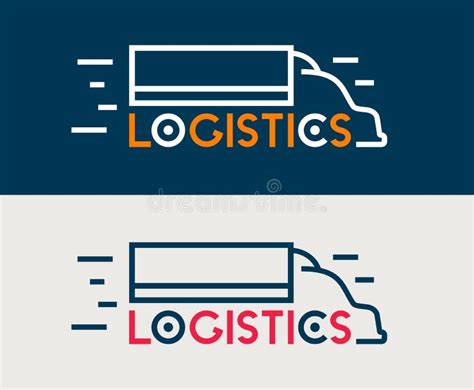 Logistics Icon Company Business Logo Truck Delivery Symbol Vector