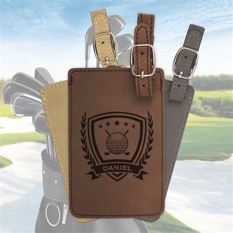 Personalized Golf Bag Tag Engraved Golf Luggage Tag Leather Etsy