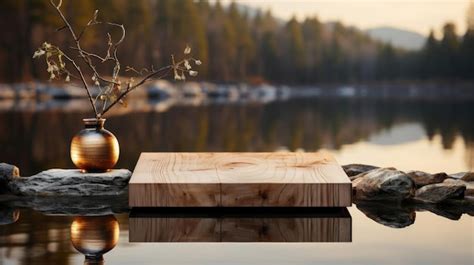 Lakeside Display With Wood Panel Images Free Download On Freepik