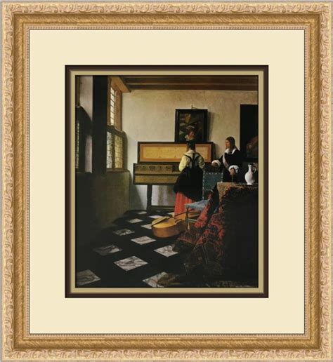 Johannes Vermeer The Music Lesson Custom Framed Print Etsy