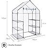 Vonhaus Walk In Greenhouse Compact Green House With Shelves And