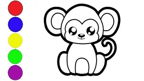 Сурет салу маймыл | Drawing for children monkey | Bolalar uchun maymun ...