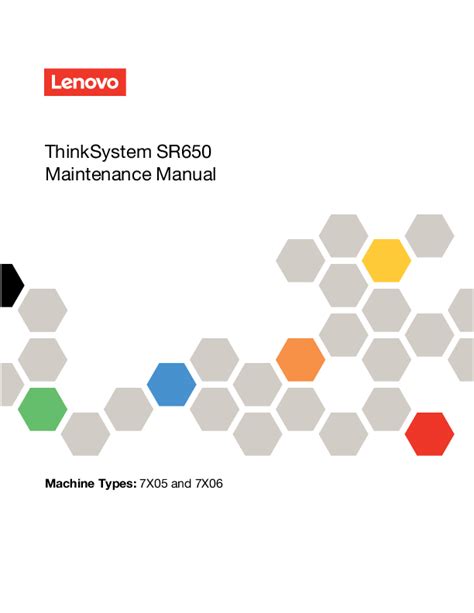 Lenovo ThinkSystem SR650 Maintenance Manual