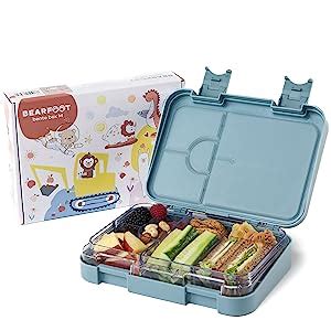 BEARFOOT boîte à goûter enfants avec compartiments BPA free lunchbox